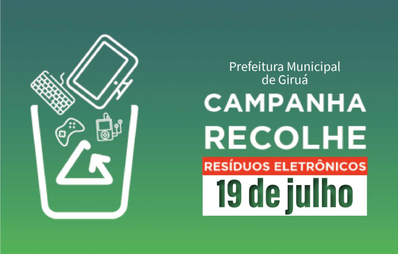 Resíduos eletrônicos terão recolhimento no dia 19 de julho